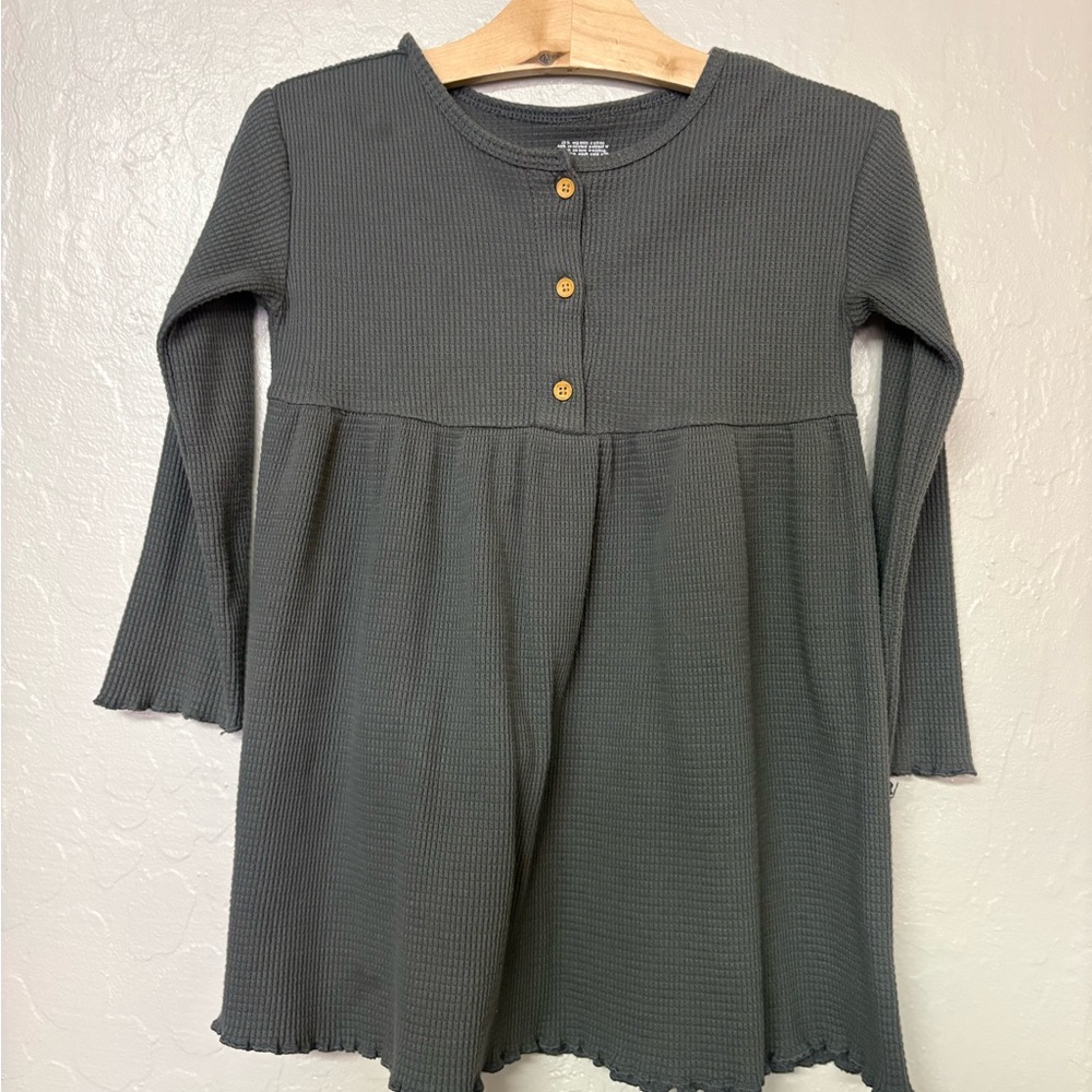 $16 ADD ON little co. waffle‎ dress 5Y Zara Hanna Andersson Kate Quinn Baby Gap